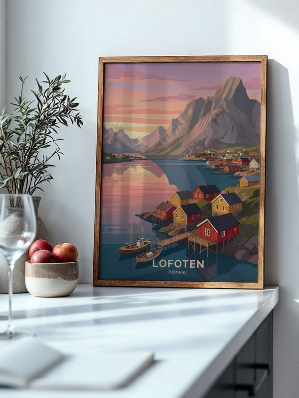 Lofoten Landschaft Pastellfarben