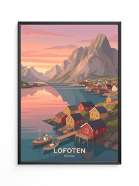 Lofoten Landschaft Pastellfarben