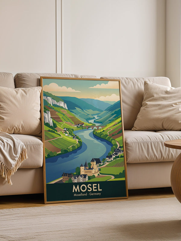 Mosellandschaft Pastellfarben
