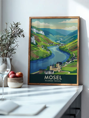 Mosellandschaft Pastellfarben