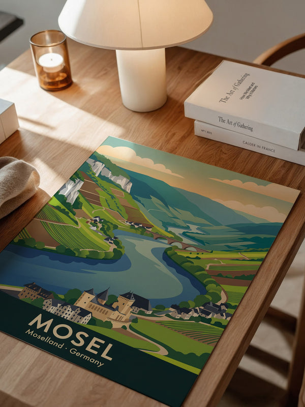 Mosellandschaft Pastellfarben