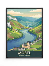 Mosellandschaft Pastellfarben