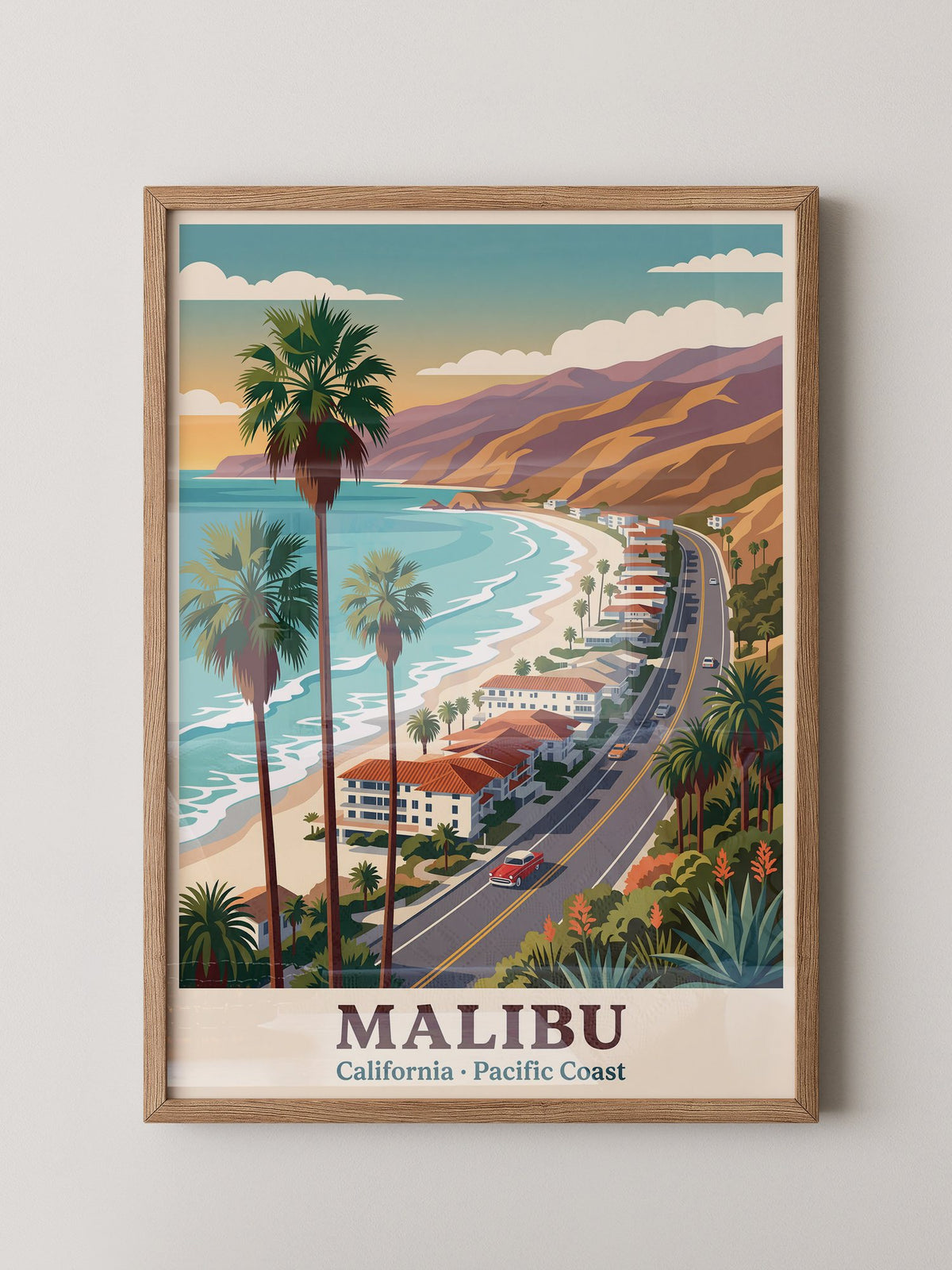 Malibu Küstenstraße Retro Stil
