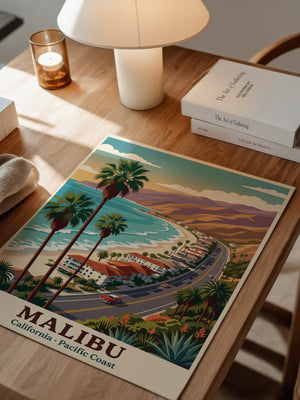 Malibu Küstenstraße Retro Stil