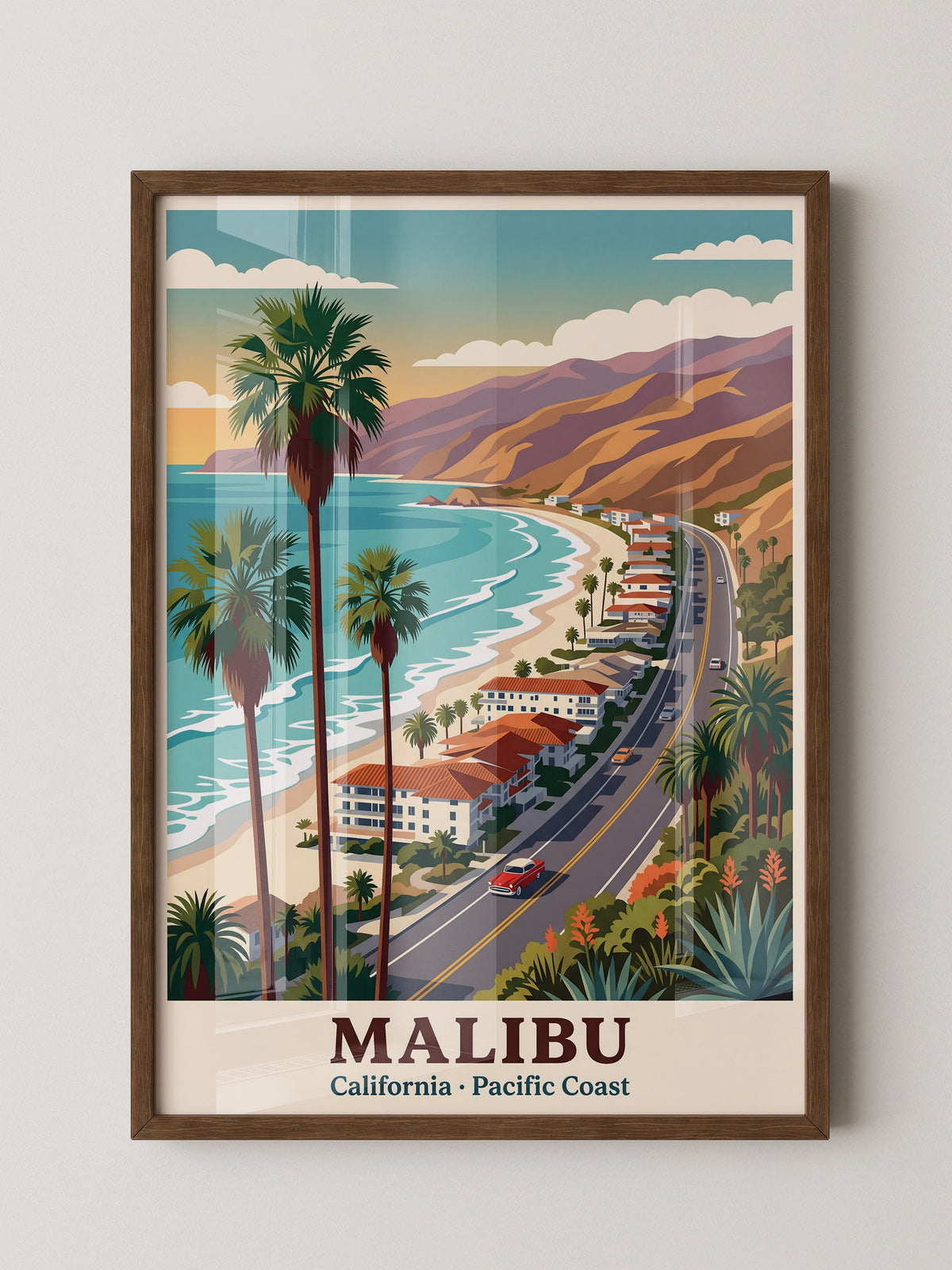 Malibu Küstenstraße Retro Stil
