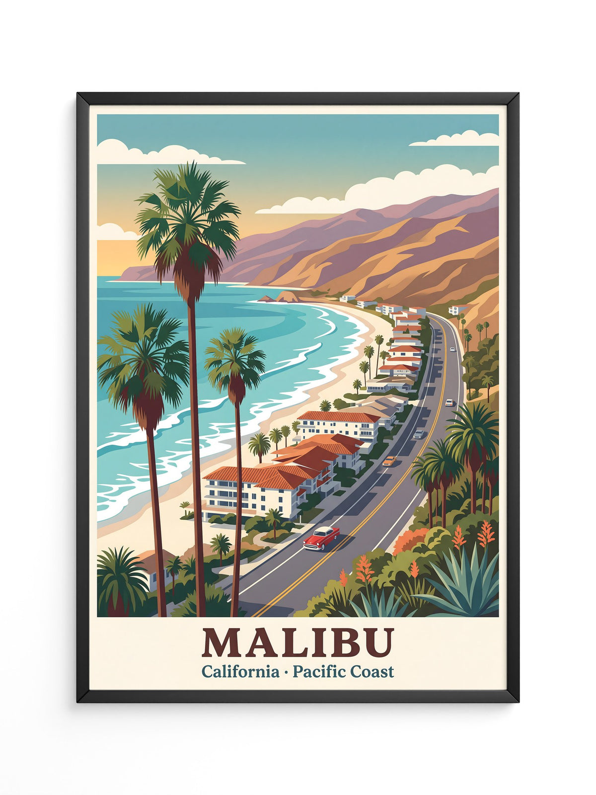 Malibu Küstenstraße Retro Stil