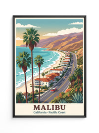 Malibu Küstenstraße Retro Stil