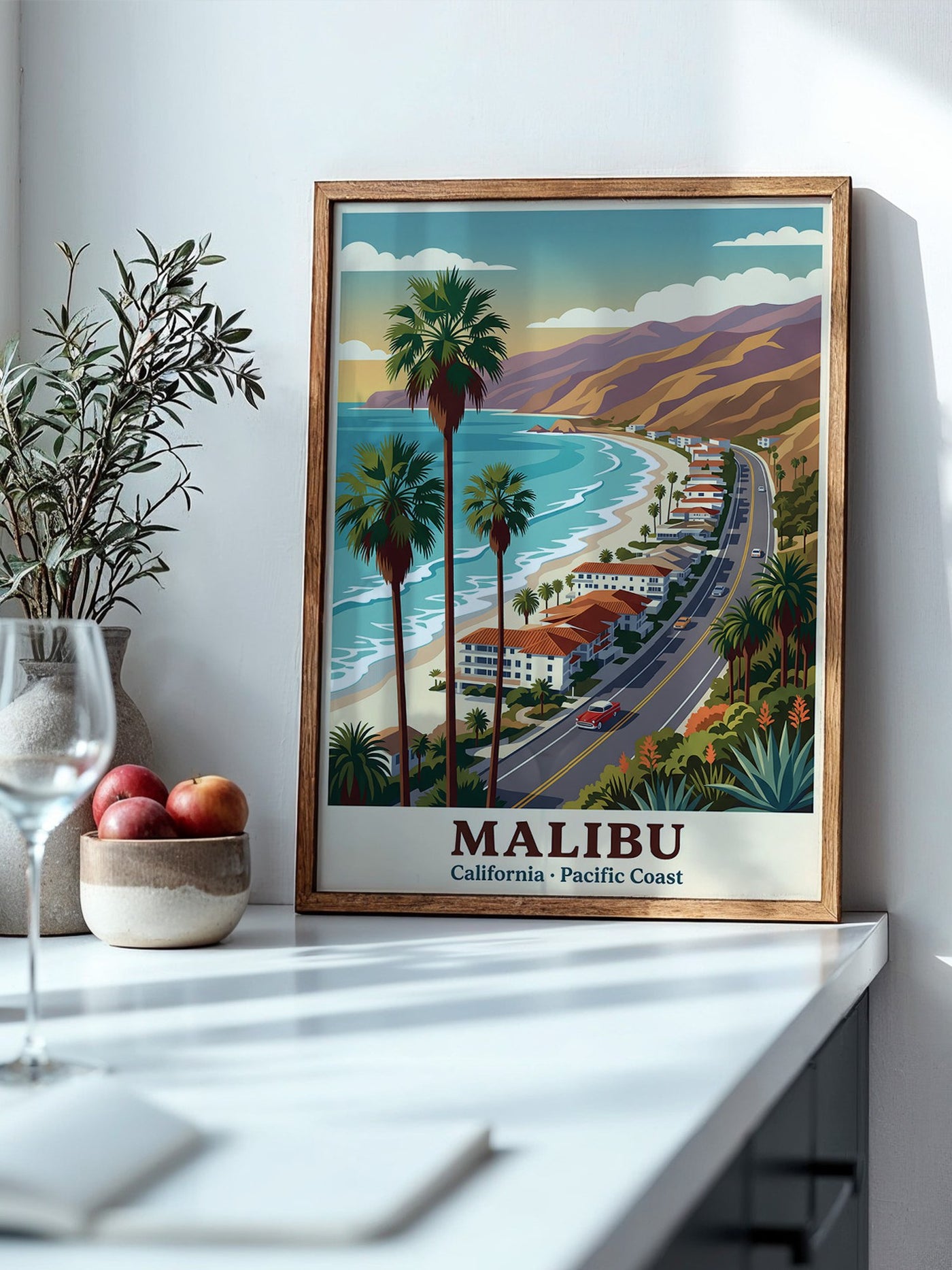 Malibu Küstenstraße Retro Stil