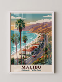 Malibu Küstenstraße Retro Stil