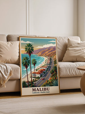 Malibu Küstenstraße Retro Stil