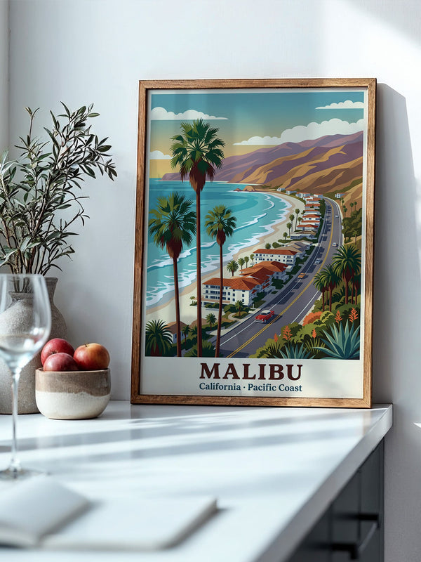 Malibu Küstenstraße Retro Stil