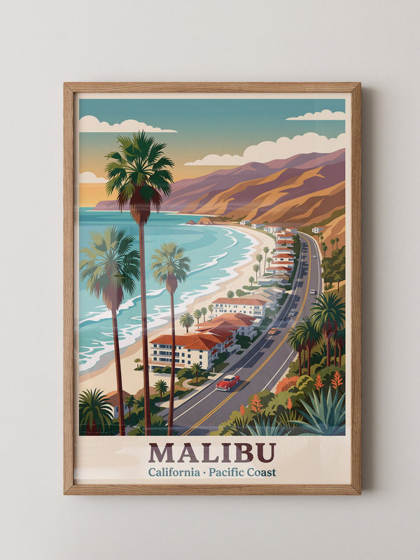 Malibu Küstenstraße Retro Stil