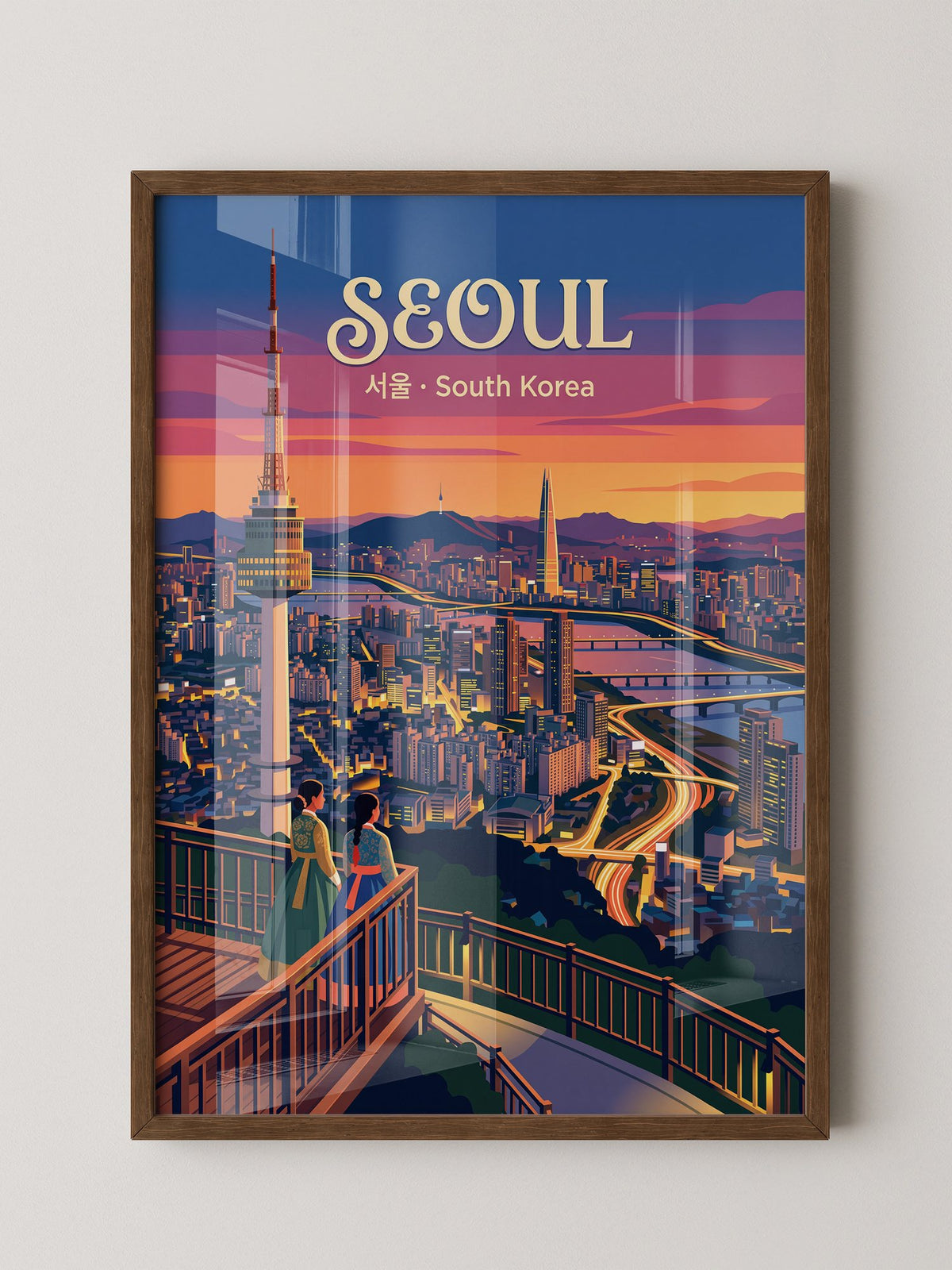 Seoul Skyline Abenddämmerung