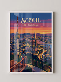 Seoul Skyline Abenddämmerung