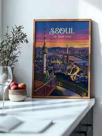Seoul Skyline Abenddämmerung