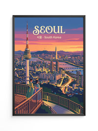 Seoul Skyline Abenddämmerung
