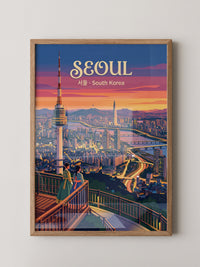 Seoul Skyline Abenddämmerung