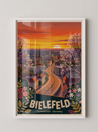 Bielefeld Sonnenuntergang Retro