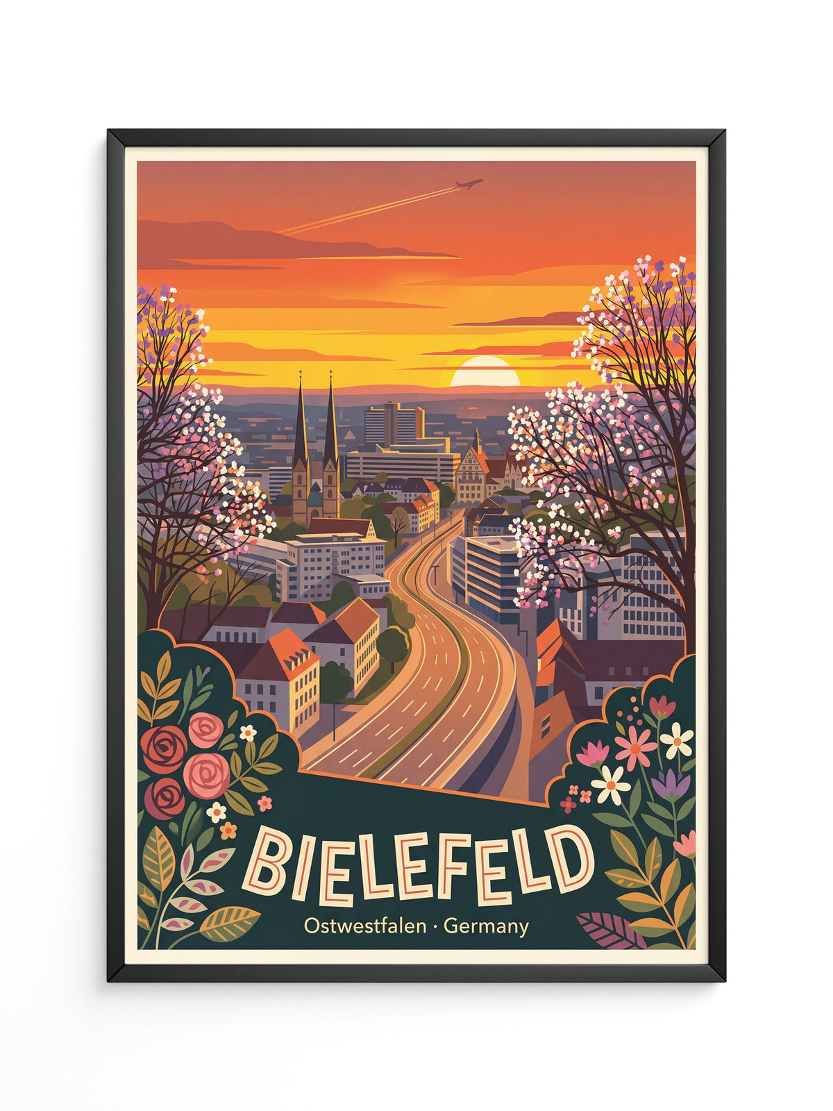 Bielefeld Sonnenuntergang Retro