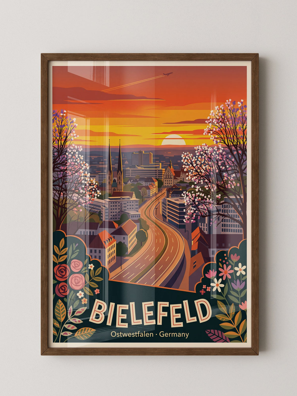 Bielefeld Sonnenuntergang Retro