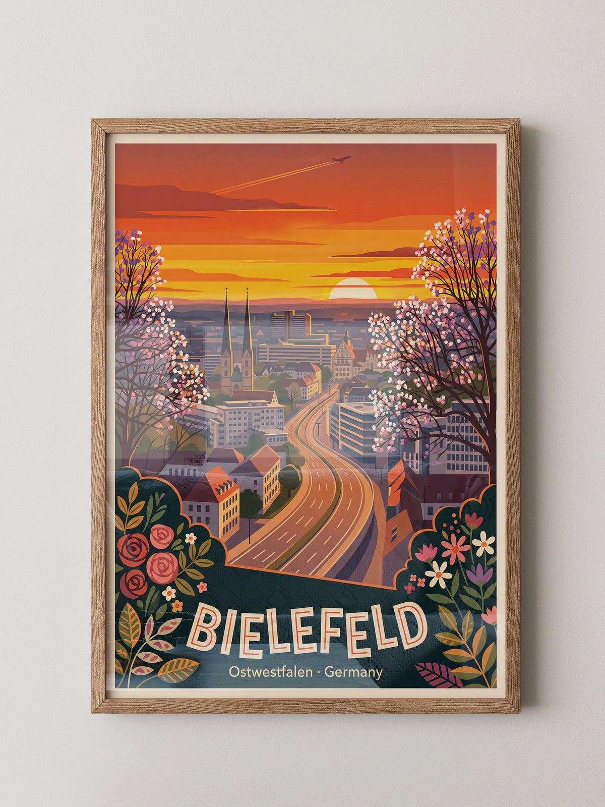 Bielefeld Sonnenuntergang Retro