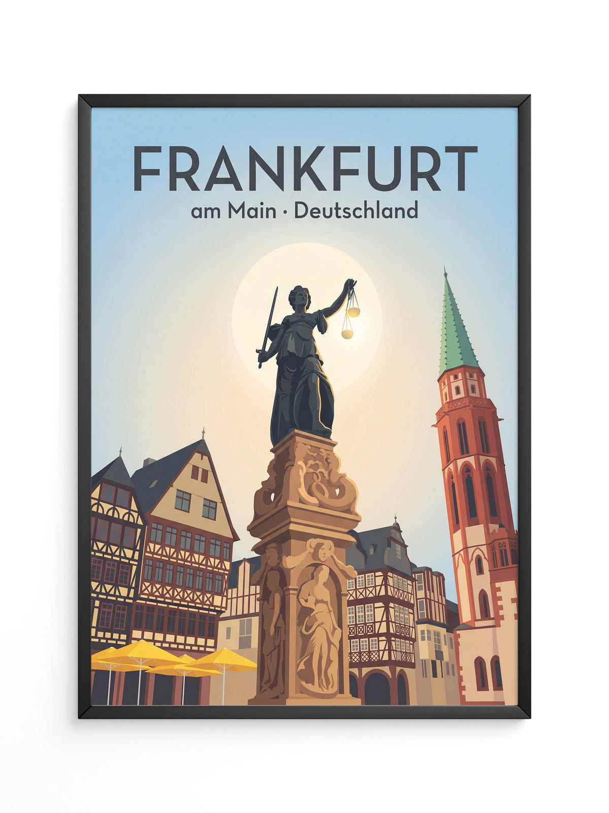 Frankfurt Skyline Retro-Design