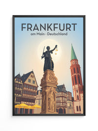 Frankfurt Skyline Retro-Design