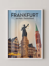 Frankfurt Skyline Retro-Design