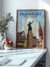 Frankfurt Skyline Retro-Design