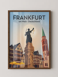 Frankfurt Skyline Retro-Design