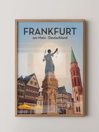 Frankfurt Skyline Retro-Design