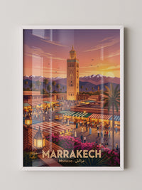 Marrakech Sonnenuntergang Marktszene