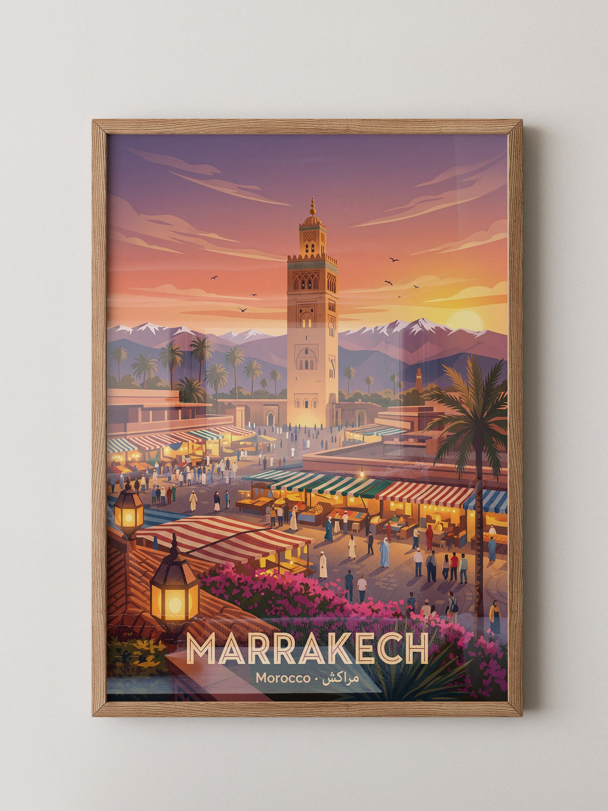 Marrakech Sonnenuntergang Marktszene