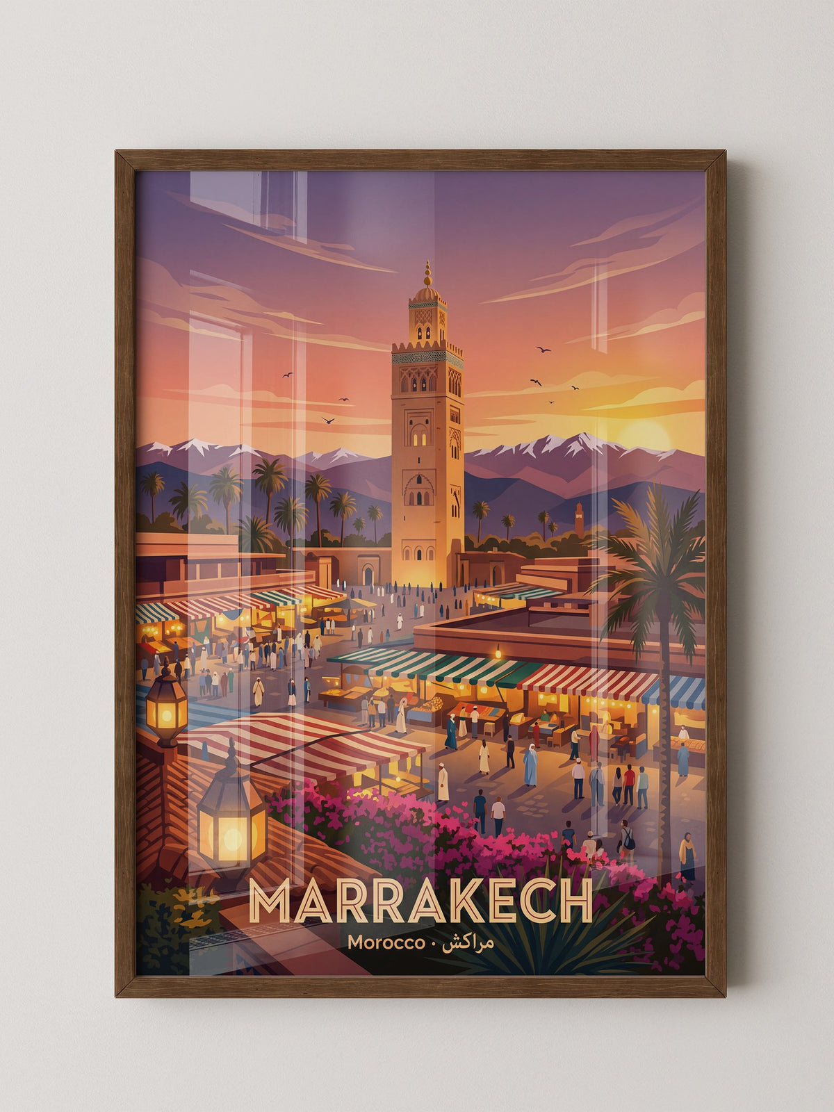 Marrakech Sonnenuntergang Marktszene