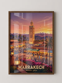 Marrakech Sonnenuntergang Marktszene