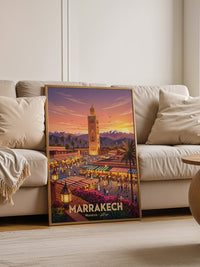 Marrakech Sonnenuntergang Marktszene