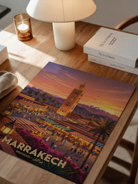 Marrakech Sonnenuntergang Marktszene
