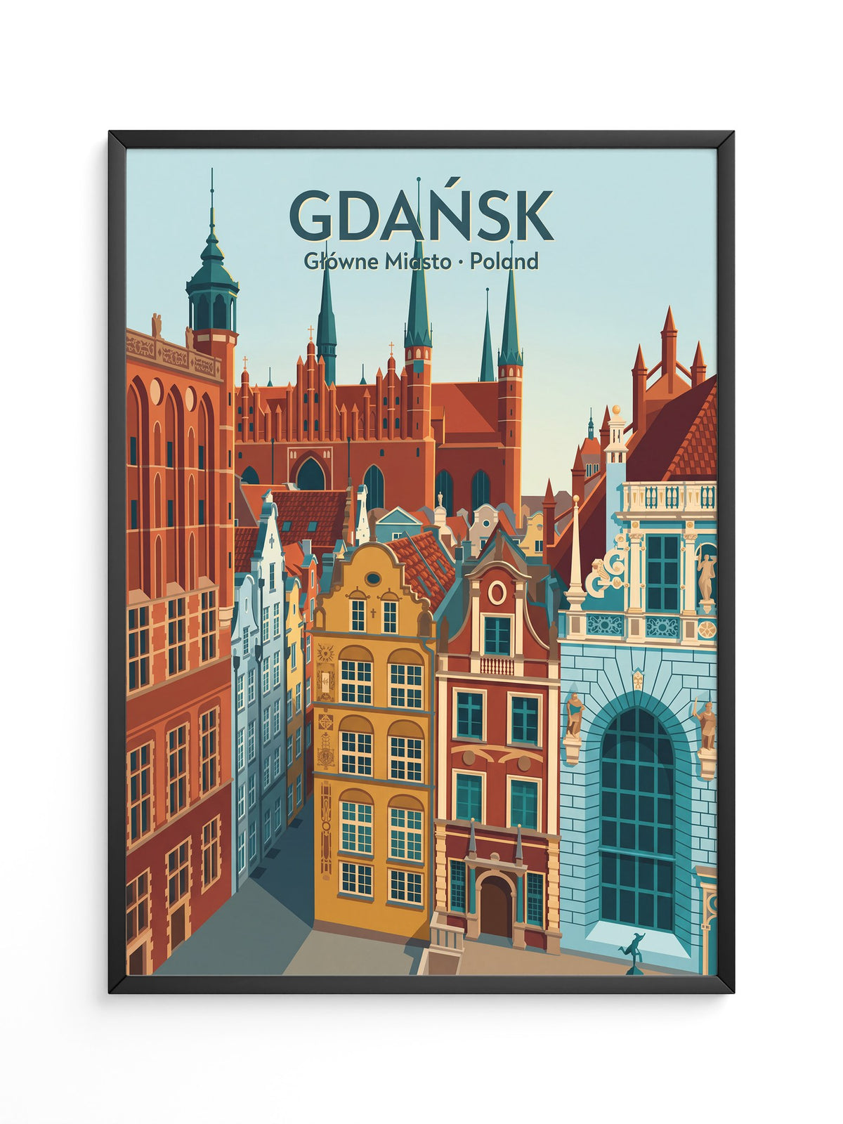 Gdańsk Architektur Farbenspiel