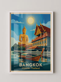Buddha Tempel Bangkok Retro Stil
