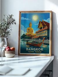 Buddha Tempel Bangkok Retro Stil
