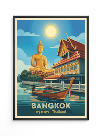 Buddha Tempel Bangkok Retro Stil