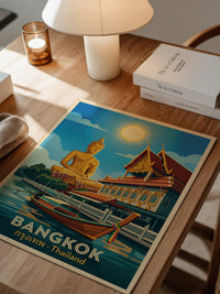 Buddha Tempel Bangkok Retro Stil