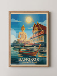 Buddha Tempel Bangkok Retro Stil