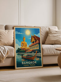 Buddha Tempel Bangkok Retro Stil