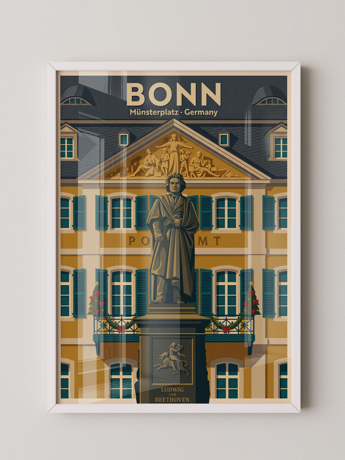 Beethoven Denkmal Bonn Retro