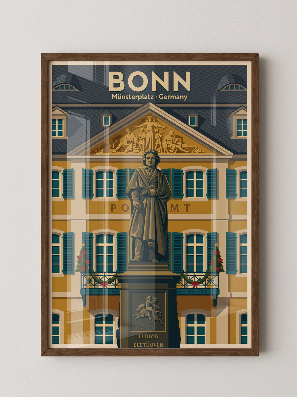 Beethoven Denkmal Bonn Retro