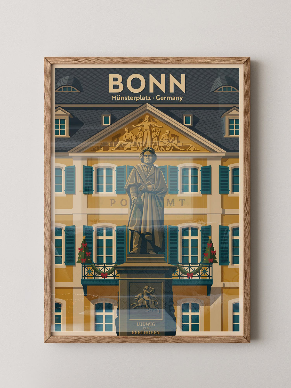 Beethoven Denkmal Bonn Retro