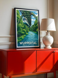 Schwebebahn Wuppertal Retro Stil