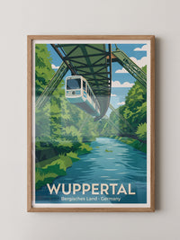 Schwebebahn Wuppertal Retro Stil