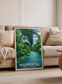 Schwebebahn Wuppertal Retro Stil